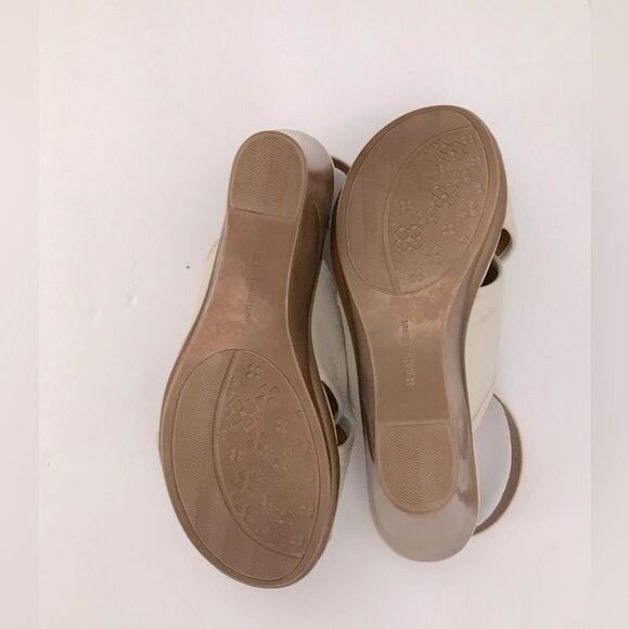 Vintage Naturalizer Comfort Wedge Sandals Cream 9.5W - Picture 4 of 6